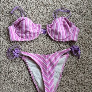 Triangl Swimwear Pink and Purple Bikini